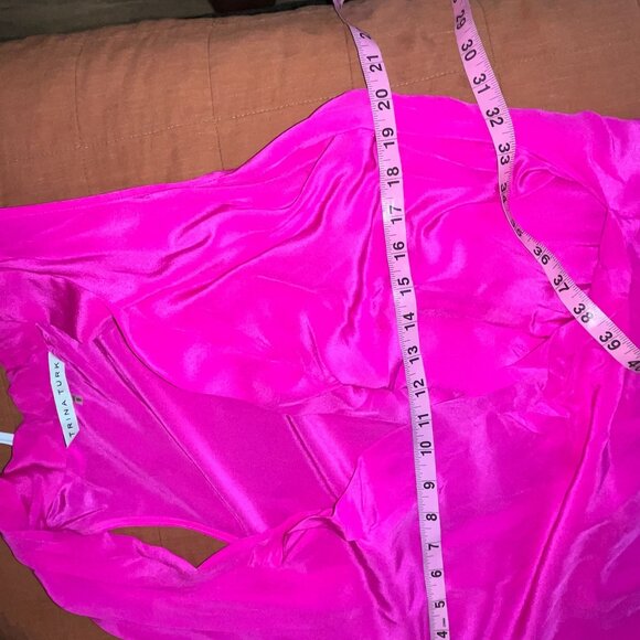 Trina Turk Womens XL Sleeveless Hot Pink Drape Vest TopBlouse - Picture 7 of 9